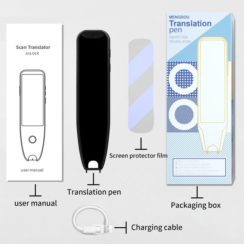 Multipurpose Translation Pen, Multifunctional Smart Pen, Digital & Smart Translation Pen for Home, Office, School, Smartphone Accessories, Portable Charging Smartphone Accessories