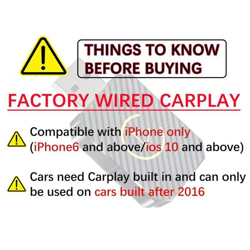 Mini Wireless Apple Carplay Adapter, for Both Apple and Android,Converts Wired to Wireless, Suitable for Factory Wired Carplay Cars from 2016+
