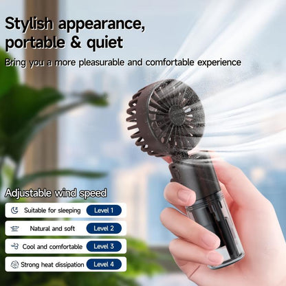 Handheld Mist Fan - Compact Foldable Desk Fan for Portable Neck Hanging Outdoor Cooling Experience