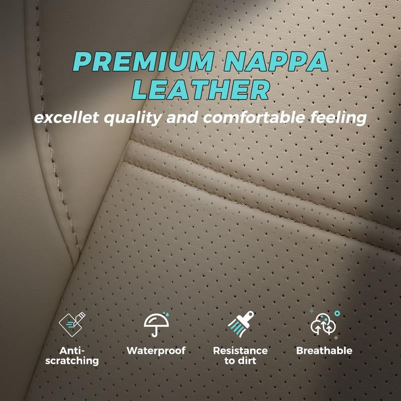 For Toyota Highlander 2014-2024 Car Seat Covers, 7 Seater/ 8 Seater, Leather FREESOO Car Seat Protector Replacement