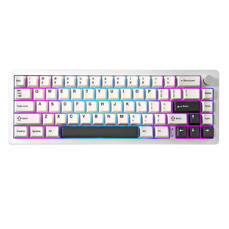 YUNZII AL66 Wireless Mechanical Keyboard, 65% Knob Control Aluminum Gaming Keyboard Bt/2.4G/Wired Hot Swappable, Gasket Mounted RGB Keyboard Metal Keyboard Mechanical Keyboard