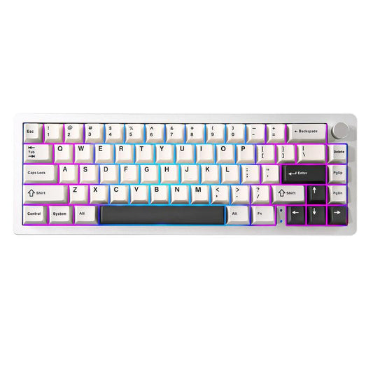 YUNZII AL66 Wireless Mechanical Keyboard, 65% Knob Control Aluminum Gaming Keyboard Bt/2.4G/Wired Hot Swappable, Gasket Mounted RGB Keyboard Metal Keyboard Mechanical Keyboard