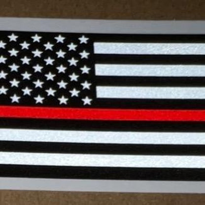 Reflective US Flag Sticker Decal - Set of 2, 5" Vinyl Decals for Driver and Passenger Sides - Automotive & Motorcycle Car Exterior Accessories, Car Stickers