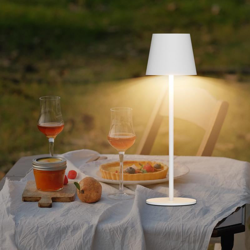 Stylish 2-Pack Cordless LED Desk Lamps - Rechargeable Touch Night Lights for Home, Restaurant, Camping & More!