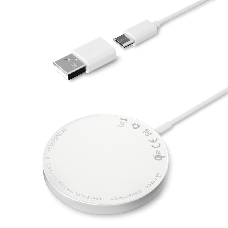Aitek 3-In-1 Wireless Charger Series for Mag Safe Iphone 16/15/14/13/12 Series Airpods Pro Iwatch, Smartphone Wireless Charging Station Electronic Cellphone White