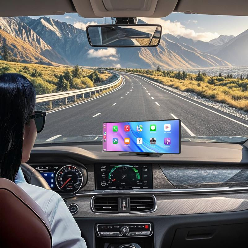 Portable Wireless Carplay Screen, 10.26 Inch 4K Ultra HD/ 7 Inch 1080P Carplay Radio Touchscreen, Car Video Players for Any Car, Big Screen Carplay
