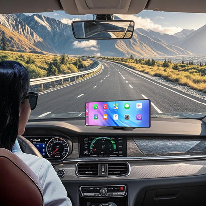 Portable Wireless Carplay Screen, 10.26 Inch 4K Ultra HD/ 7 Inch 1080P Carplay Radio Touchscreen, Car Video Players for Any Car, Big Screen Carplay