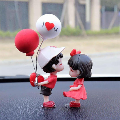 Summer Cute Couple Statue Car Orament, Car Cartoon Couple Decorative Statue, Couple Statue Decoration, Car Interior Decor