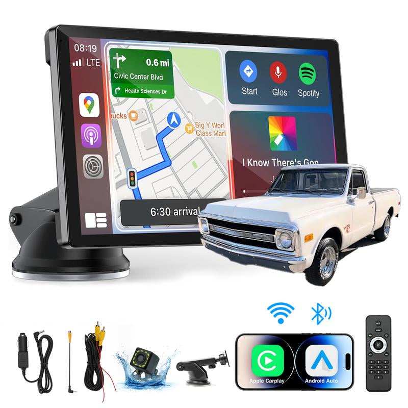 【QPJ】2025 Upgraded Wireless Carplay Screen: the Ultimate Portable Car Play Adapter for Seamless In-Car Entertainment