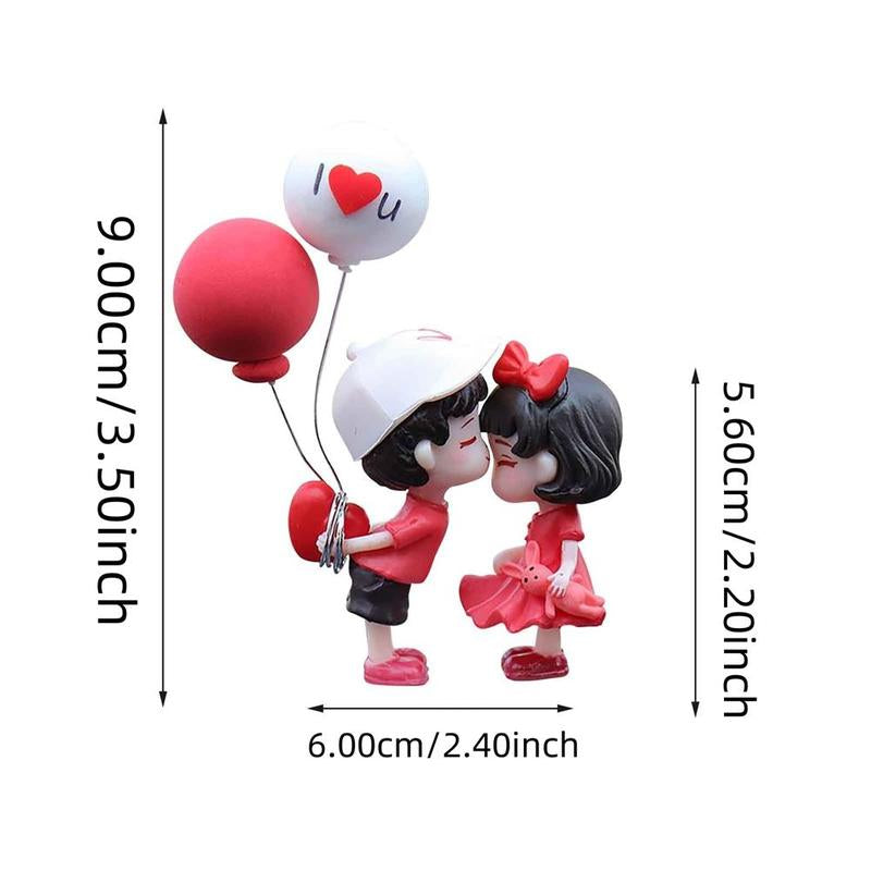 Summer Cute Couple Statue Car Orament, Car Cartoon Couple Decorative Statue, Couple Statue Decoration, Car Interior Decor