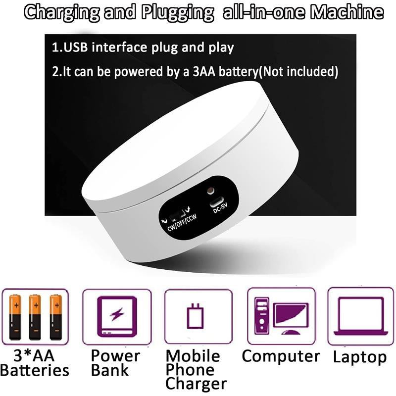 360 Degree Cup Rotating Display Stand for Rotating Photography Products Camera Automatic Digi Digital