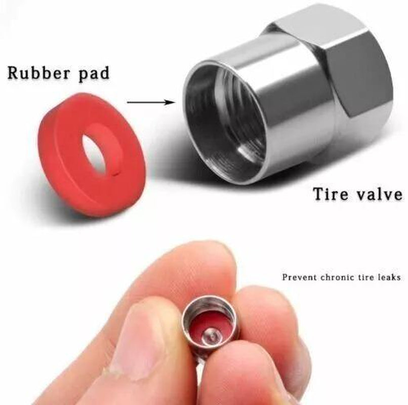 4X Mercedes Silver Alloy Tire Air Valve Stem Cap Fits Most Cars Wagons & Suvs Digital Tire