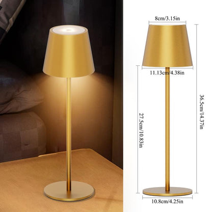 Stylish 2-Pack Cordless LED Desk Lamps - Rechargeable Touch Night Lights for Home, Restaurant, Camping & More!