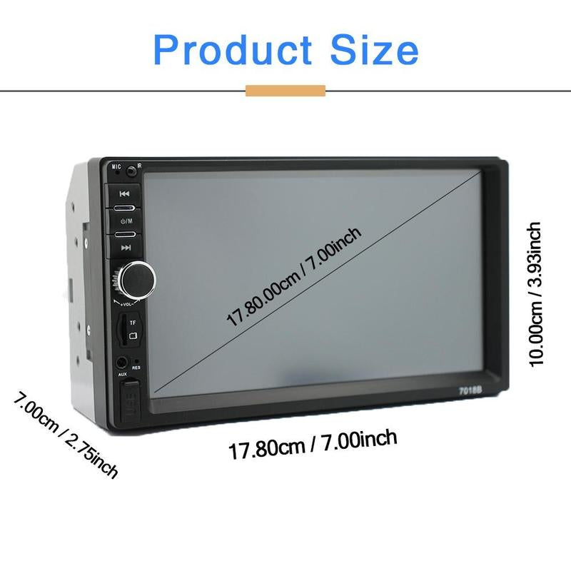 7 Inch Touch Screen Car Stereo, 1 Set MP5 Player, Bluetooth-Compatible Car Audio Player, Multimedia Player for Car, Universal Electronics