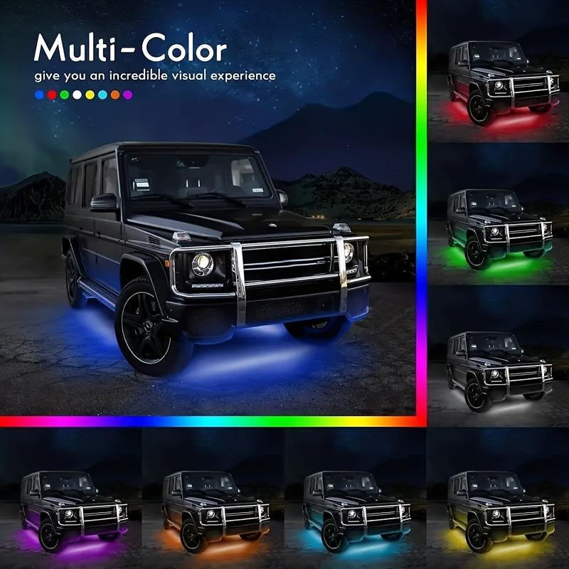 Car LED Light Strip, Remote Control App Car LED Light Strip, 1 Count Waterproof LED Light Strip for Car Interior Decoration