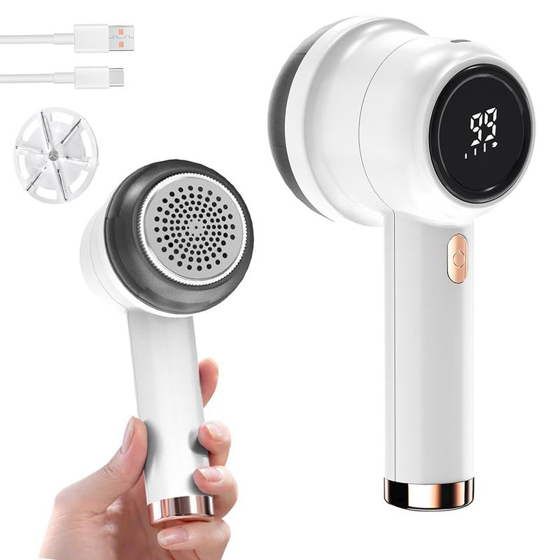 Rechargeable Fabric Shaver with LED Display & Large Capacity Container 3-Settings Control Shaver Easy-To-Grip Handle High-End Color Matching ,Efficient Sweater and Lint Shaver for Clothes