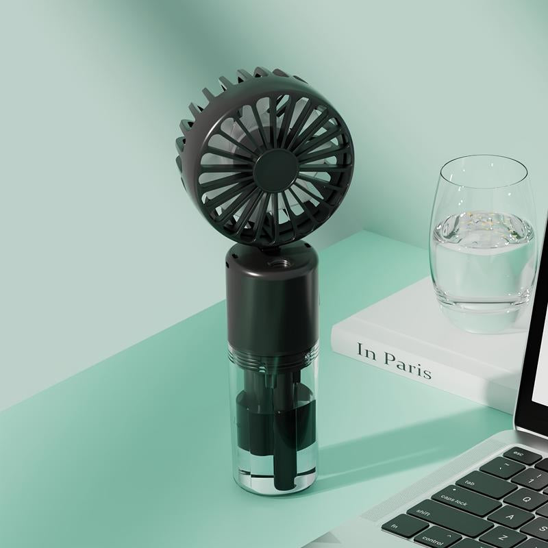 Handheld Mist Fan - Compact Foldable Desk Fan for Portable Neck Hanging Outdoor Cooling Experience