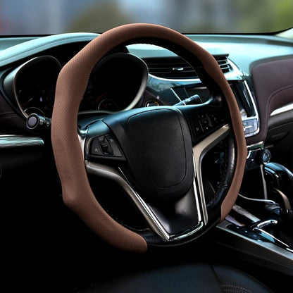 Napa Nappa Leather Steering Wheel Cover New Quick Turn Non-Slip Breathable Ultra-Thin Universal Grip Cover Suitable for Four Seasons Car Accessories Fathersdaygift