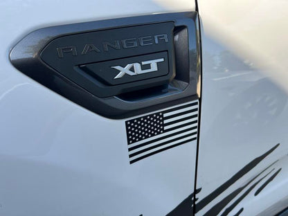 Reflective US Flag Sticker Decal - Set of 2, 5" Vinyl Decals for Driver and Passenger Sides - Automotive & Motorcycle Car Exterior Accessories, Car Stickers