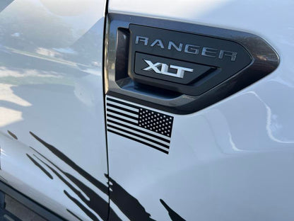 Reflective US Flag Sticker Decal - Set of 2, 5" Vinyl Decals for Driver and Passenger Sides - Automotive & Motorcycle Car Exterior Accessories, Car Stickers