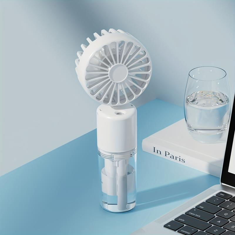 Handheld Mist Fan - Compact Foldable Desk Fan for Portable Neck Hanging Outdoor Cooling Experience