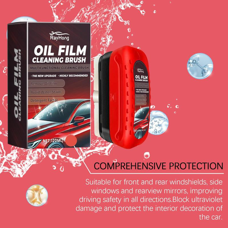 120Ml Car Windshield Cleaning Agent, Oil Film Cleaning Agent, Windshield Refurbishment Decontamination Watermark Remover Degreaser, Automotive Cleaner, Car Detailing Products, Car Cleaning Kit