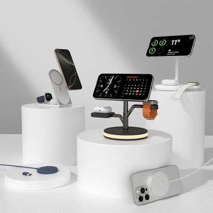 Aitek 3-In-1 Wireless Charger Series for Mag Safe Iphone 16/15/14/13/12 Series Airpods Pro Iwatch, Smartphone Wireless Charging Station Electronic Cellphone White