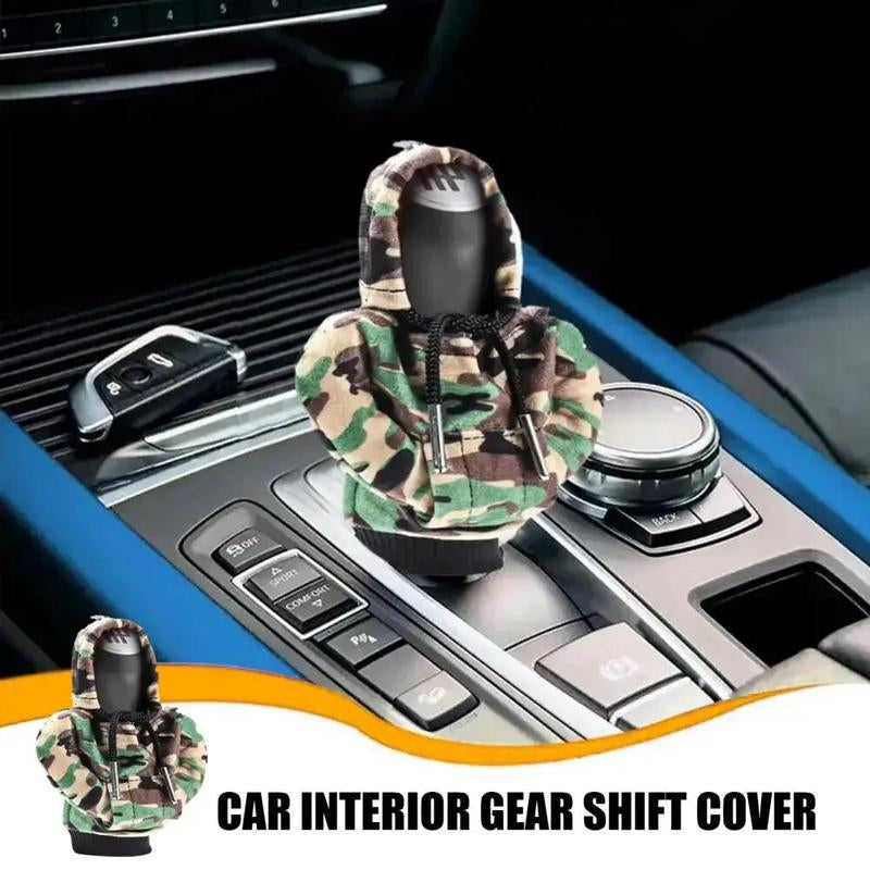 Car Gear Shift Cover Mini Hoodie for Stylish Car Shifter Interior Trim