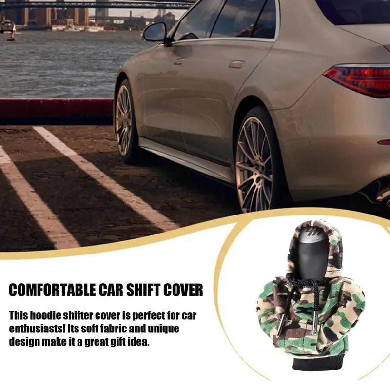 Car Gear Shift Cover Mini Hoodie for Stylish Car Shifter Interior Trim