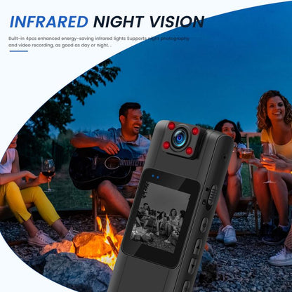 Body Cameras with Audio Video Recording 64GB Wifi Body Cam with 180° Rotatable Lens Button, Night Vision, 5 Hours Recording, Wearable Security Camera Card