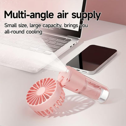 Handheld Mist Fan - Compact Foldable Desk Fan for Portable Neck Hanging Outdoor Cooling Experience