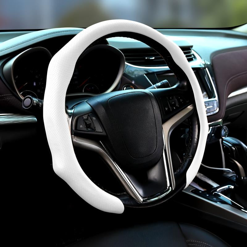 Napa Nappa Leather Steering Wheel Cover New Quick Turn Non-Slip Breathable Ultra-Thin Universal Grip Cover Suitable for Four Seasons Car Accessories Fathersdaygift