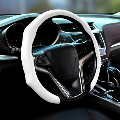 Napa Nappa Leather Steering Wheel Cover New Quick Turn Non-Slip Breathable Ultra-Thin Universal Grip Cover Suitable for Four Seasons Car Accessories Fathersdaygift