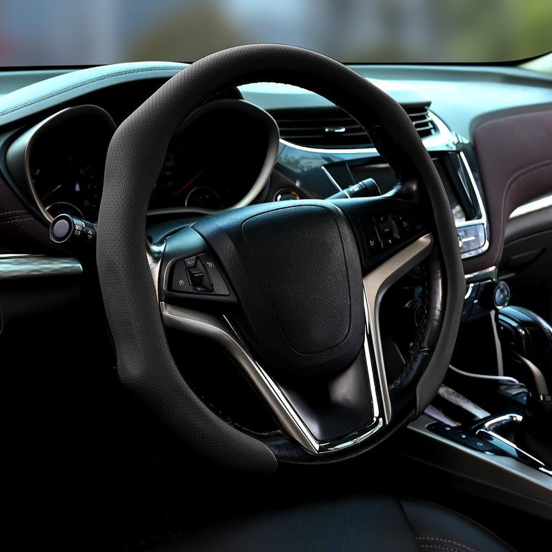 Napa Nappa Leather Steering Wheel Cover New Quick Turn Non-Slip Breathable Ultra-Thin Universal Grip Cover Suitable for Four Seasons Car Accessories Fathersdaygift