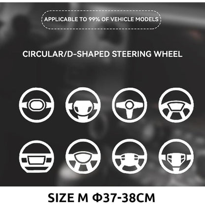 Universal Car Suede Steering Wheel Cover for Women and Men,Stitch on Wrap Car Interior Standard Size 14.5-15 Inch,Black and Blue Microfiber Leather Autos