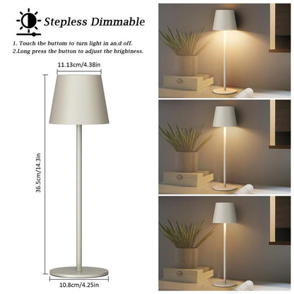 Stylish 2-Pack Cordless LED Desk Lamps - Rechargeable Touch Night Lights for Home, Restaurant, Camping & More!