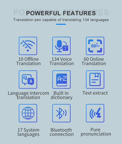 Multipurpose Translation Pen, Multifunctional Smart Pen, Digital & Smart Translation Pen for Home, Office, School, Smartphone Accessories, Portable Charging Smartphone Accessories