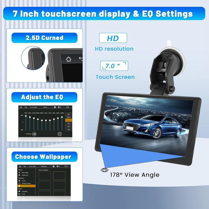 【QPJ】2025 Upgraded Wireless Carplay Screen: the Ultimate Portable Car Play Adapter for Seamless In-Car Entertainment