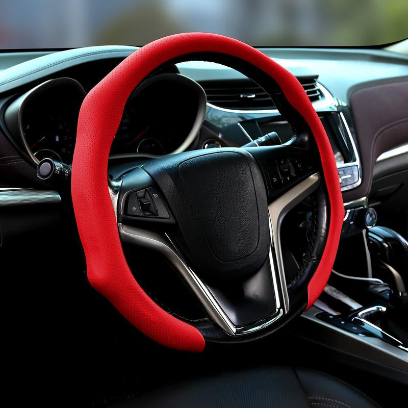 Napa Nappa Leather Steering Wheel Cover New Quick Turn Non-Slip Breathable Ultra-Thin Universal Grip Cover Suitable for Four Seasons Car Accessories Fathersdaygift